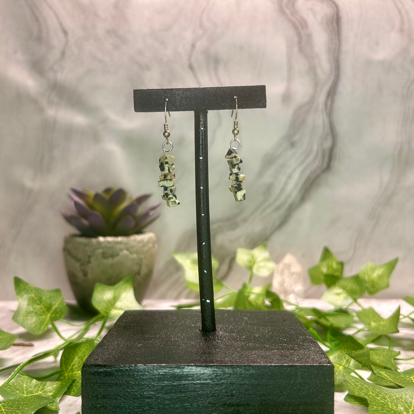 Dalmatian Jasper Earrings