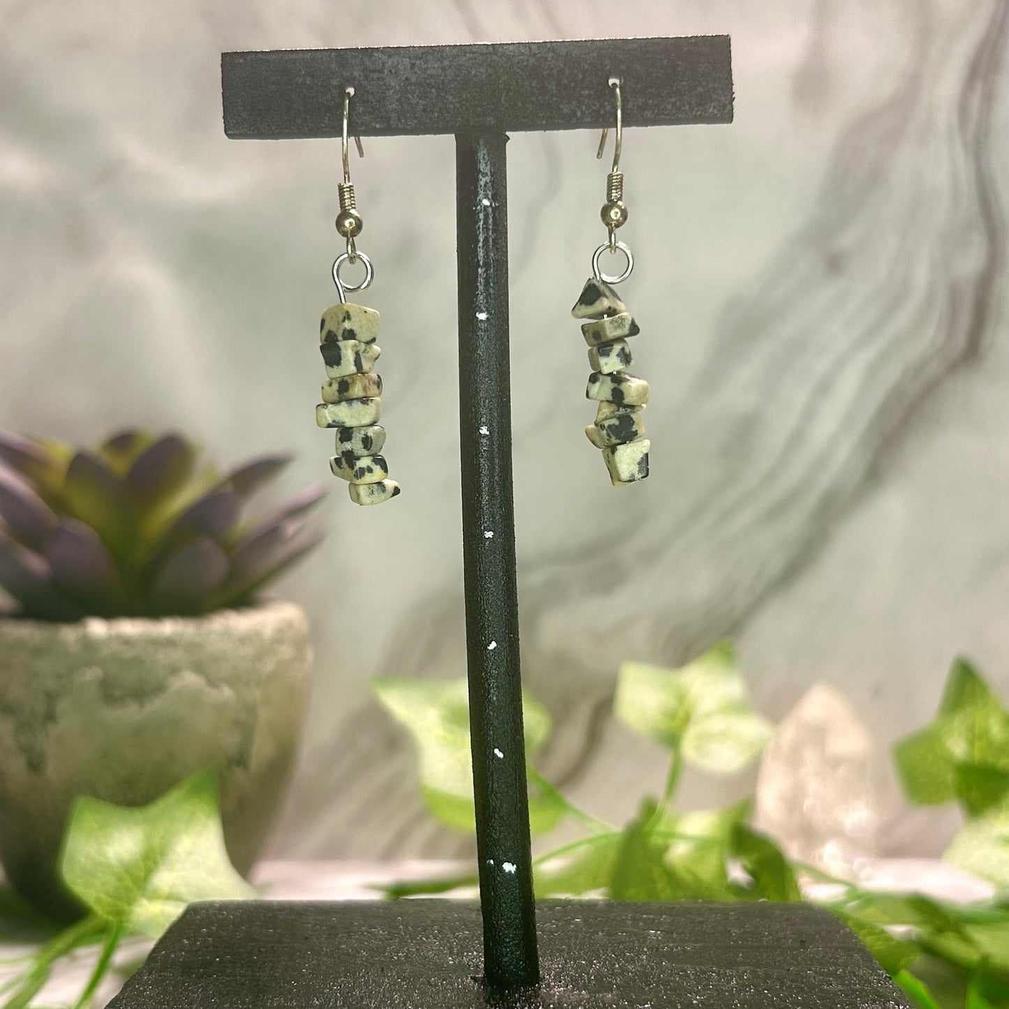 Dalmatian Jasper Earrings
