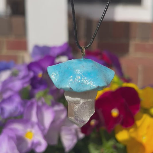 Clear Quartz Mushroom Necklace